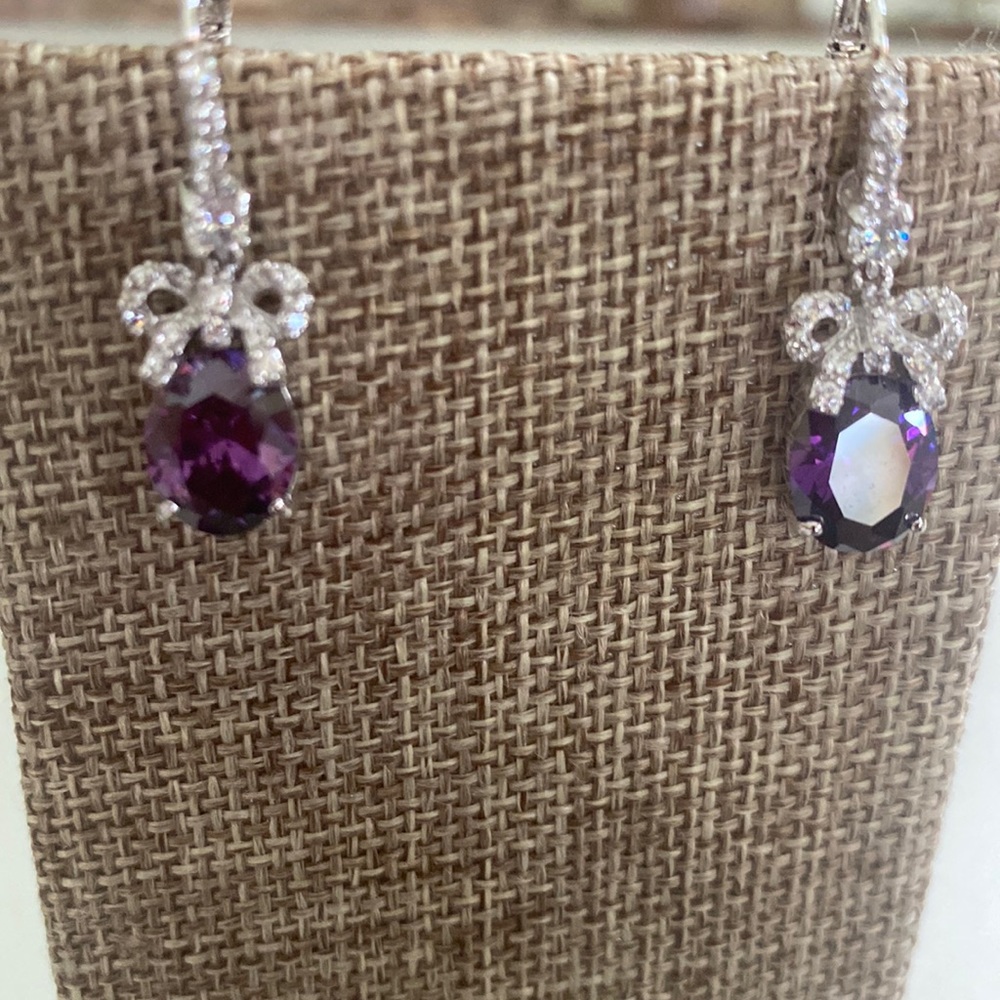 Pierced cubic zirconia fashion earrings